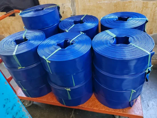 Blauer, flexibler PVC-Layflat-Wasserablaufschlauch, Preis für Abflussrohr