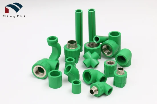 Mingchi PPR/PP/PVC-Rohre und Formstücke Fabrikpreis für Wasserversorgung, volle Größe, 20–110 mm, hochwertige PPR-Rohrformstücke