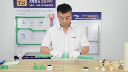 PPR-Hydraulik-Leichtrohrverschraubungen mit Polypropylen der Marke Ty, zufällige Auswahl an Kunststoffherstellern