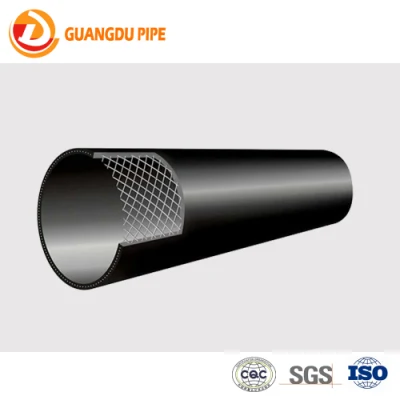 Unterirdisches, mit Stahldrahtgeflecht verstärktes HDPE-Verbundrohr aus Kunststoff für die Gas- und Wasserversorgung